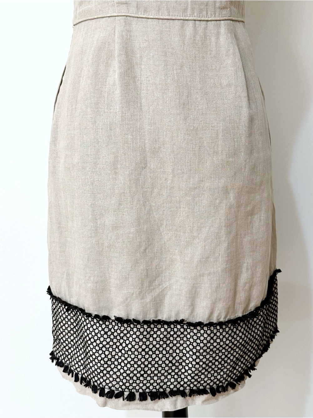 🔥 HOST PICK 🔥 J. Crew Linen Tassel Sheath Sleeveless Dress Size 2 - Picture 7 of 8